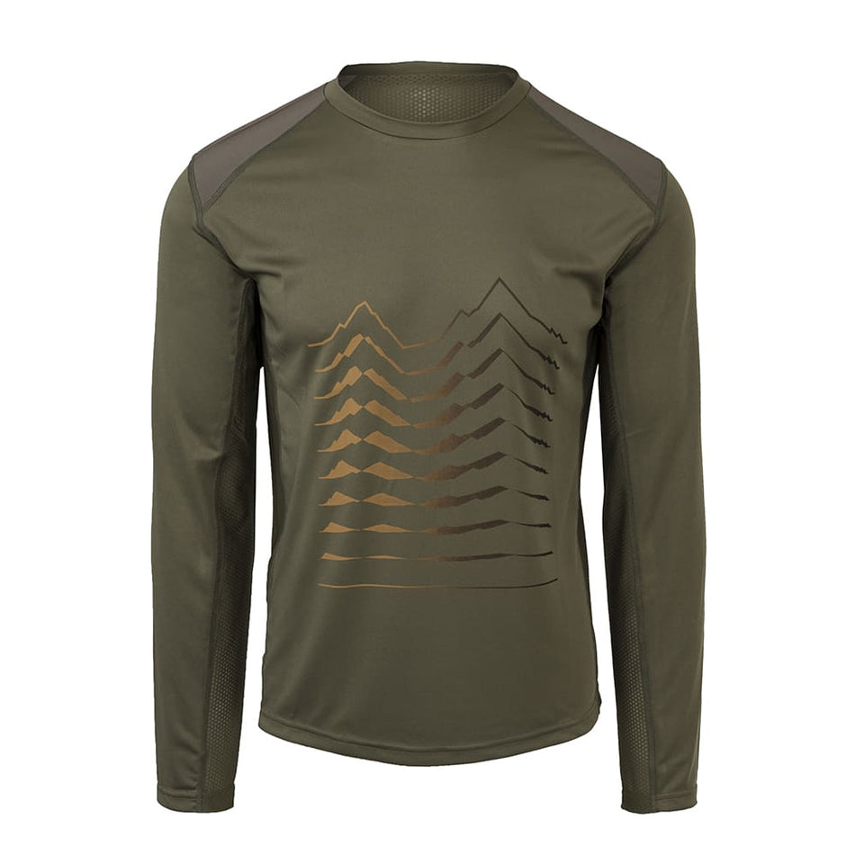 MTB Sport Shirt Herren Army Grün - Langarm
