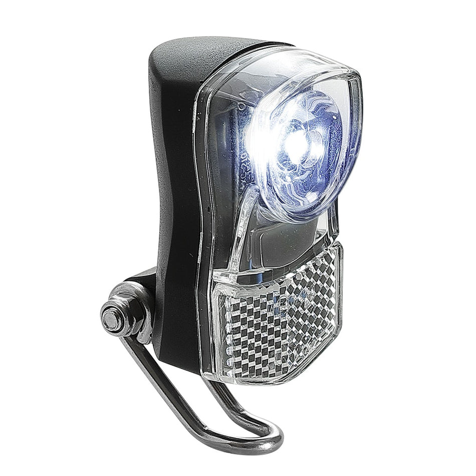 Przednia lampa na baterie 1 LED 72 lumeny - montaż do ramy