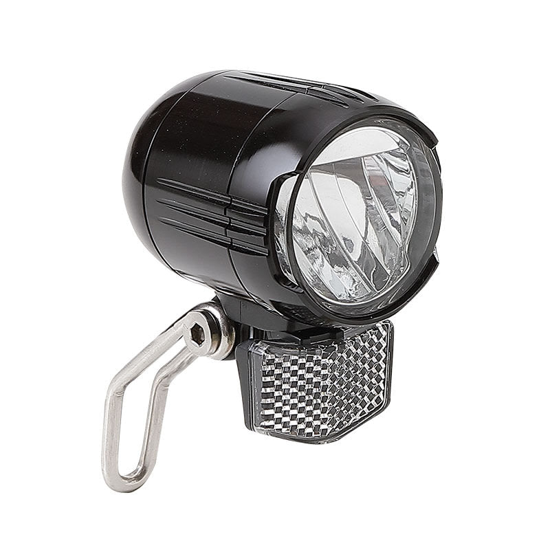 Przednia lampka E-BIKE 1 dioda LED/1 Wat czarna duża