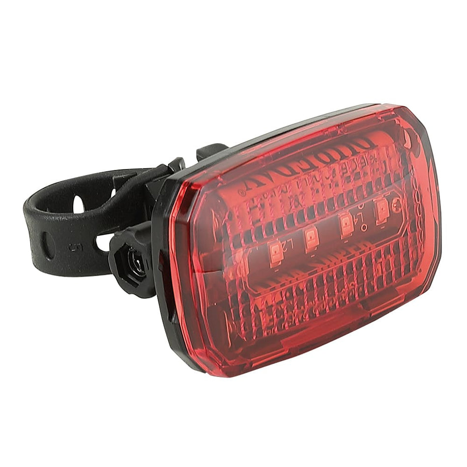 Tylna lampka na baterie SQUARED 5 czerwonych diod LED i 3 funkcje