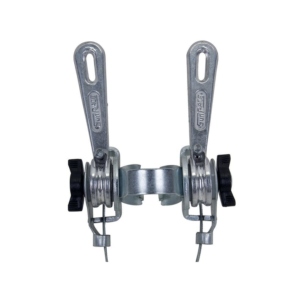 Comandi Cambio al Telaio 2/3 x 6/7/8V in Alluminio Argento (Coppia)
