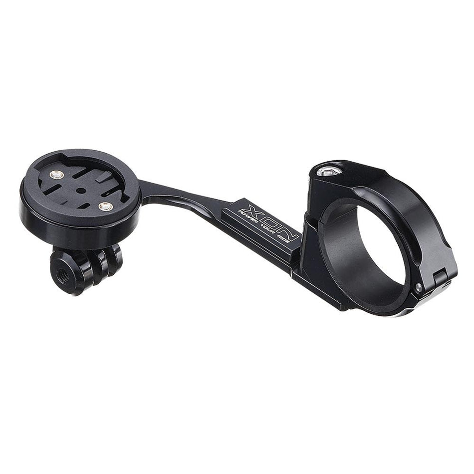 Soporte Frontal para GARMIN Edge en Aluminio CNC + GoPro Negro