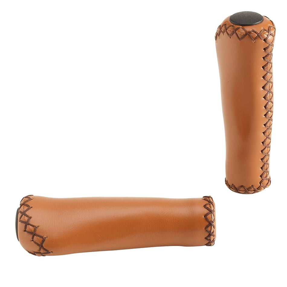 Manopola Ergonomica FLASH 135mm Similpelle Marrone