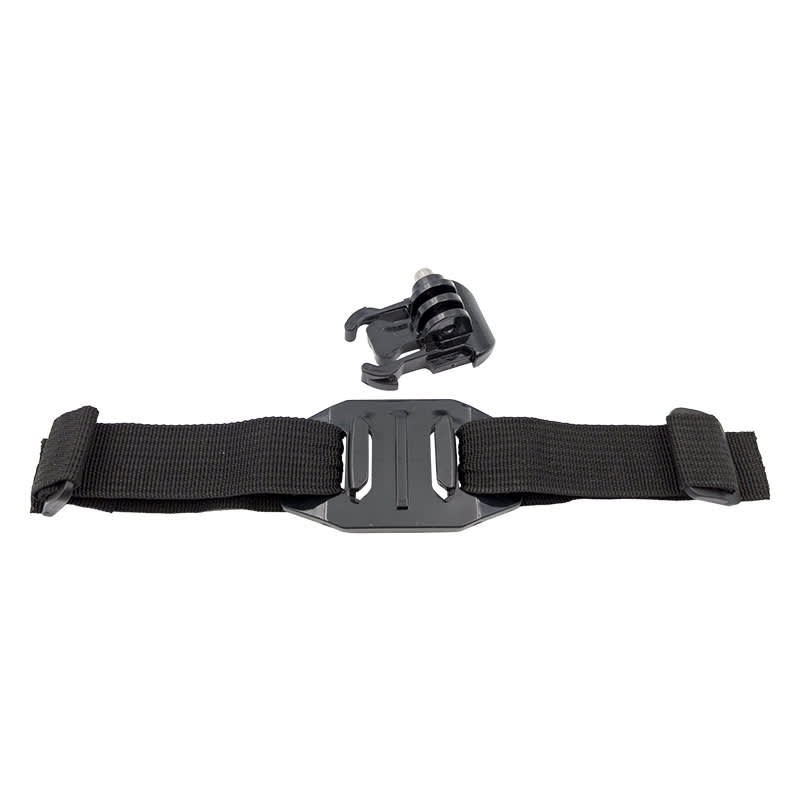 Helmhalterung für GoPro HERO mit verstellbarem elastischem Band Schwarz