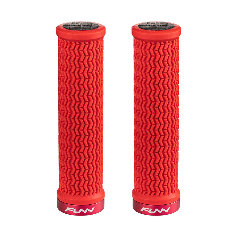 Griff HOLESHOT 31mm mit Aluminium-Klemmring Rot