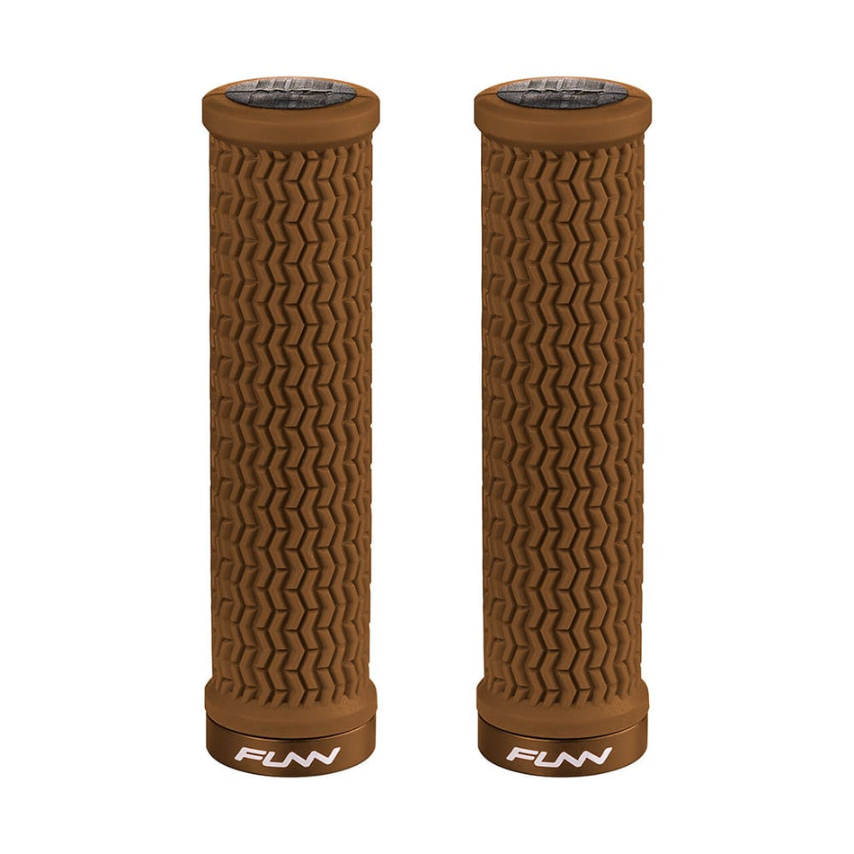 Griff HOLESHOT 31mm mit Aluminium-Klemmring Braun