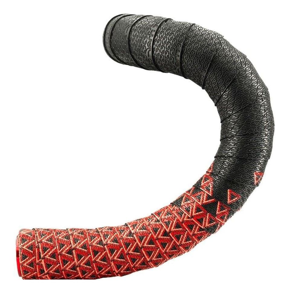 Owijka na kierownicę LOOP 2,5x30x2000mm z PU+EVA Czarna/Czerwona