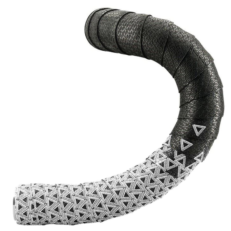 Owijka na kierownicę LOOP 2,5x30x2000mm z PU+EVA Czarna/Srebrna