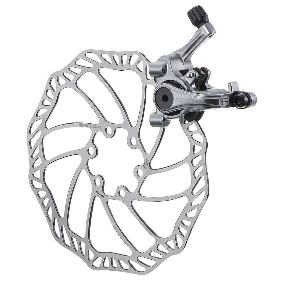 Zestaw mechaniczny ROAD DSK-718 przedni+tylny 160mm czarny