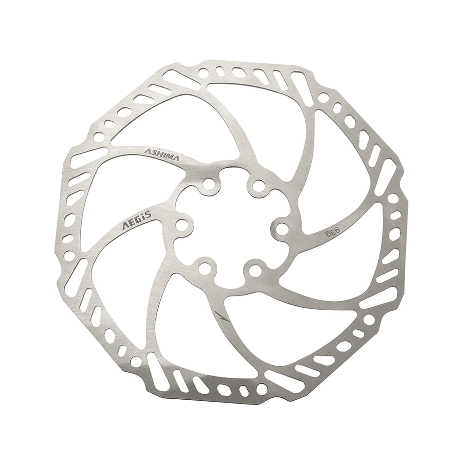 Disco de Freno ARO-15 AEGIS 180mm x 120gr Plateado - Fijación 6 Agujeros