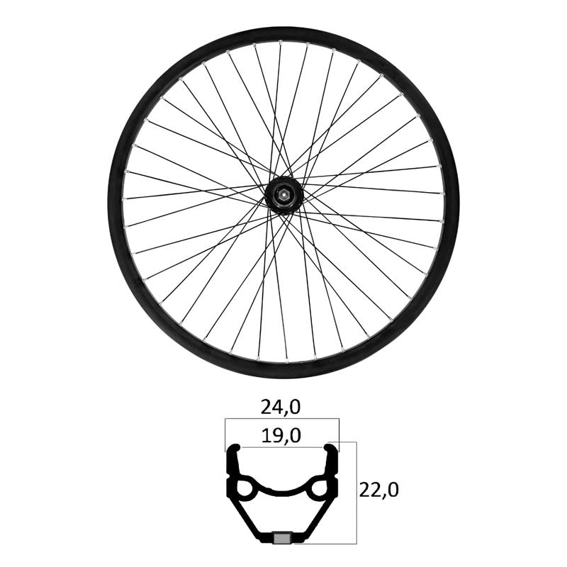 Roue avant 26" x 1,75 E-BIKE TLR V-Brake Roulements