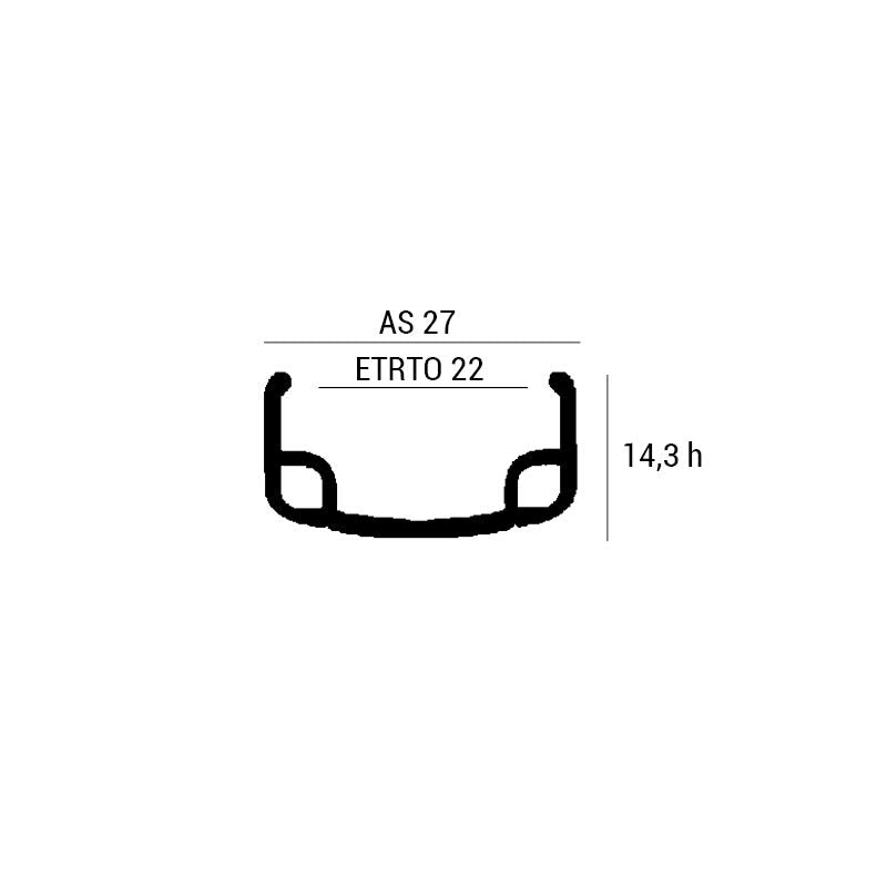 Felge 26" OLANDA R Aluminium 1,3/8" - 36 Löcher Silber