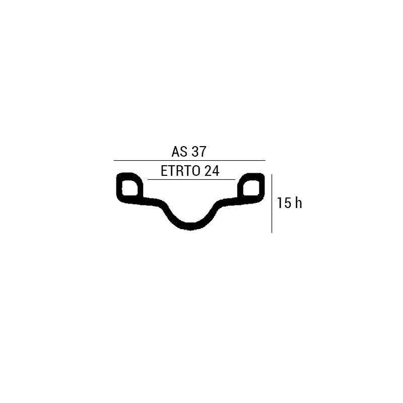 Felge 28" R Aluminium 1,5/8" - 36 Löcher Silber
