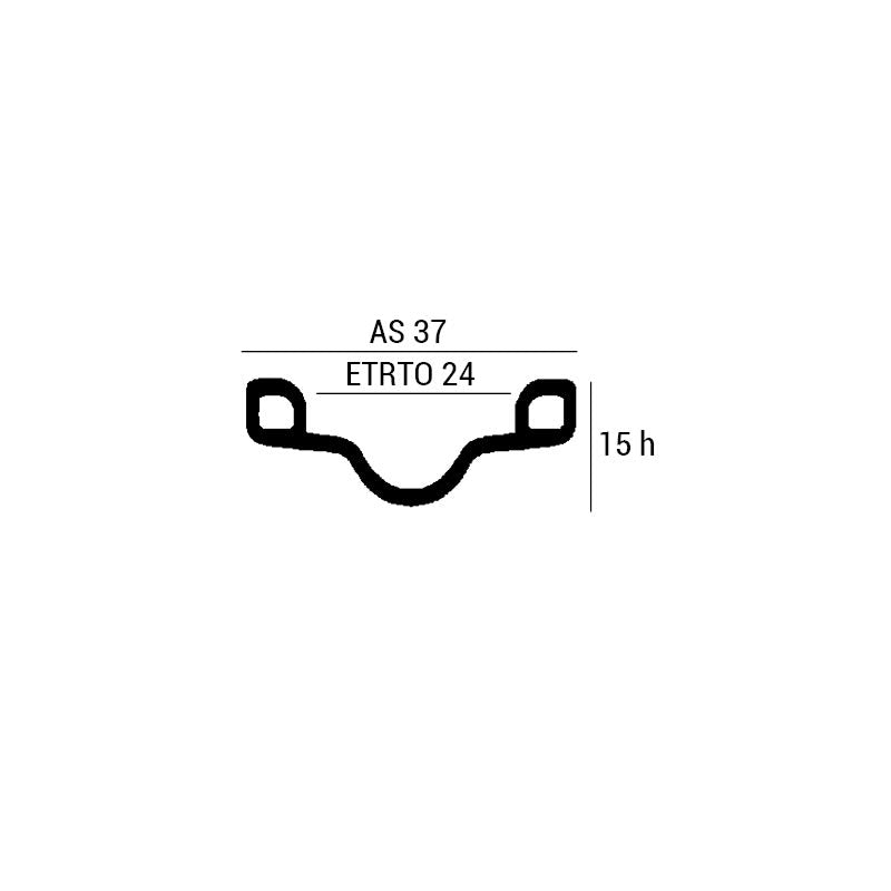 Felge 26" R Aluminium 1,3/8" - 36 Löcher Silber