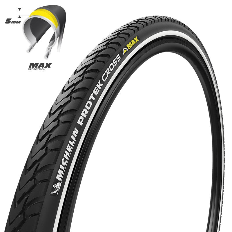Opona 26x1,85 PROTEK MAX CROSS Tube Type Performance czarna/odblaskowa