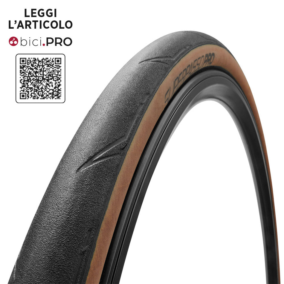 Opona 700x25 SUPERPASSO PRO 120TPI Tube Type Składana Czarna/Para