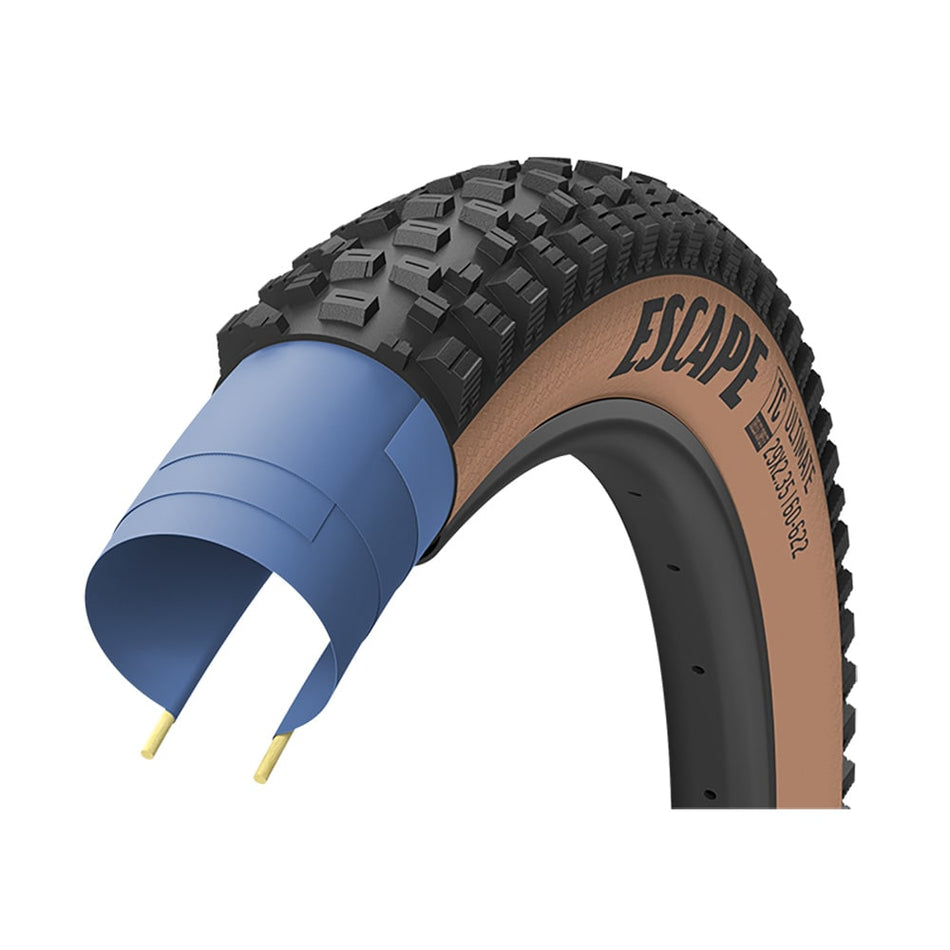 Reifen 27,5x2,60 ESCAPE Tubeless Komplett All Mountain Schwarz/Para
