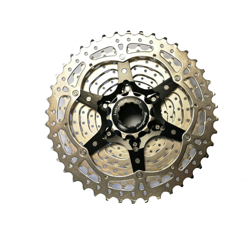 Cassette VTT 10V x 11/42 Dents en Acier Argent - Corps SHIMANO