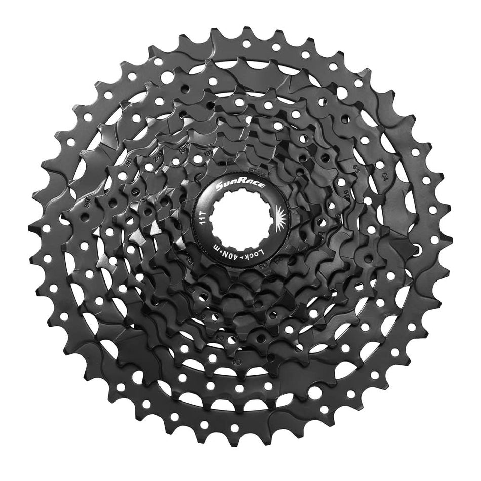 Cassette VTT 9V x 11/40 Dents en Acier Noir - Corps SHIMANO
