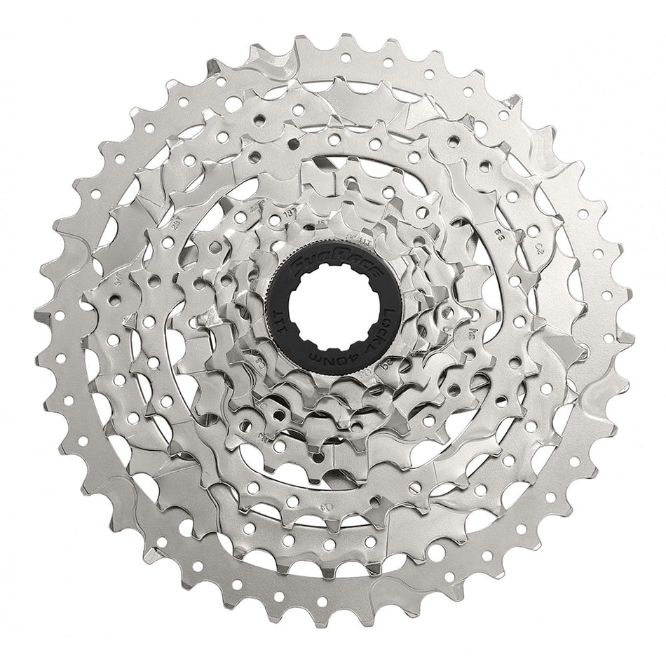 Cassette 8V x 11/42 Dents en Nickel Argent - Corps SHIMANO