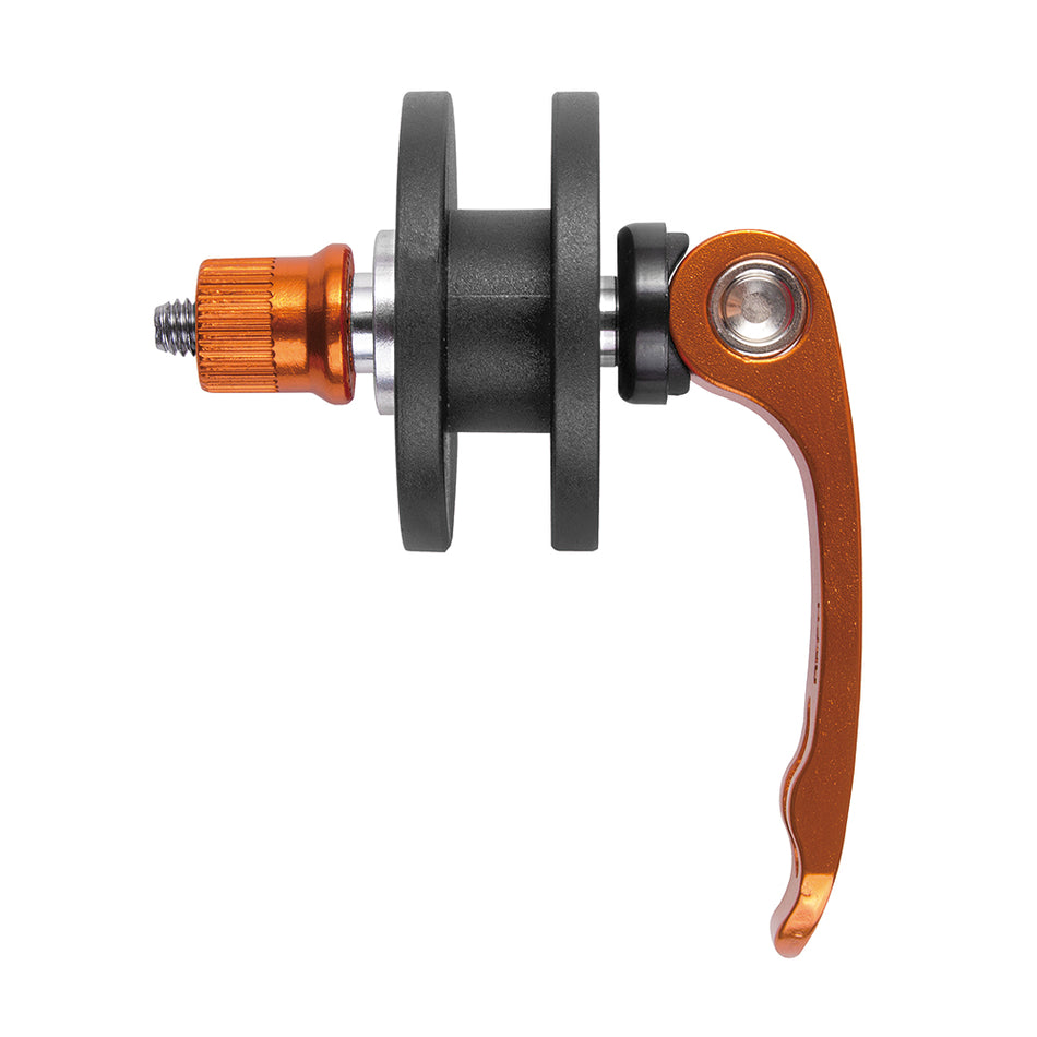 Tendeur de Chaîne Court Axe : 9/10mm Orange avec Dégagement Rapide