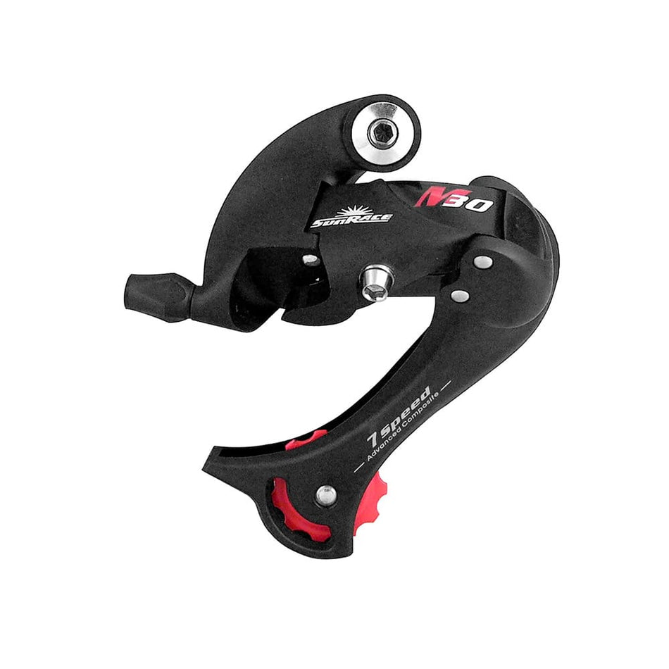 MTB Schaltwerk 2/3x7V Lange Käfig aus Stahl 30 Zähne Schwarz (OEM)
