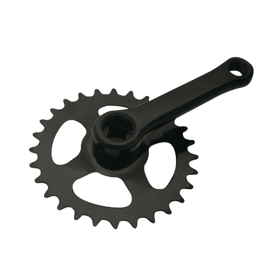 Junior Kurbel 12" 1V 28 Zähne x Kurbelarm: 102mm Schwarz