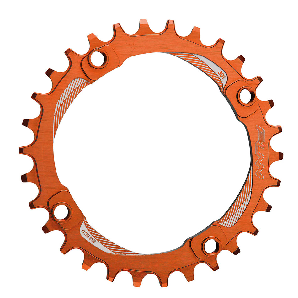 SOLO 104 Kettenblatt 34 Zähne aus Aluminium 7075 CNC Orange - BCD 104mm