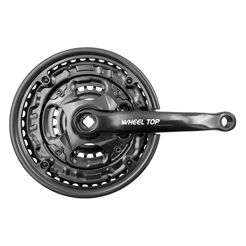 Kurbel MTB 9V 24/34/42 Zähne x Kurbelarm aus Stahl: 170mm Schwarz