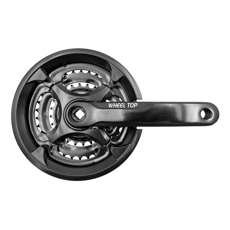 Kurbel MTB 9V 24/34/42 Zähne x Kurbelarm aus Aluminium: 170mm Schwarz