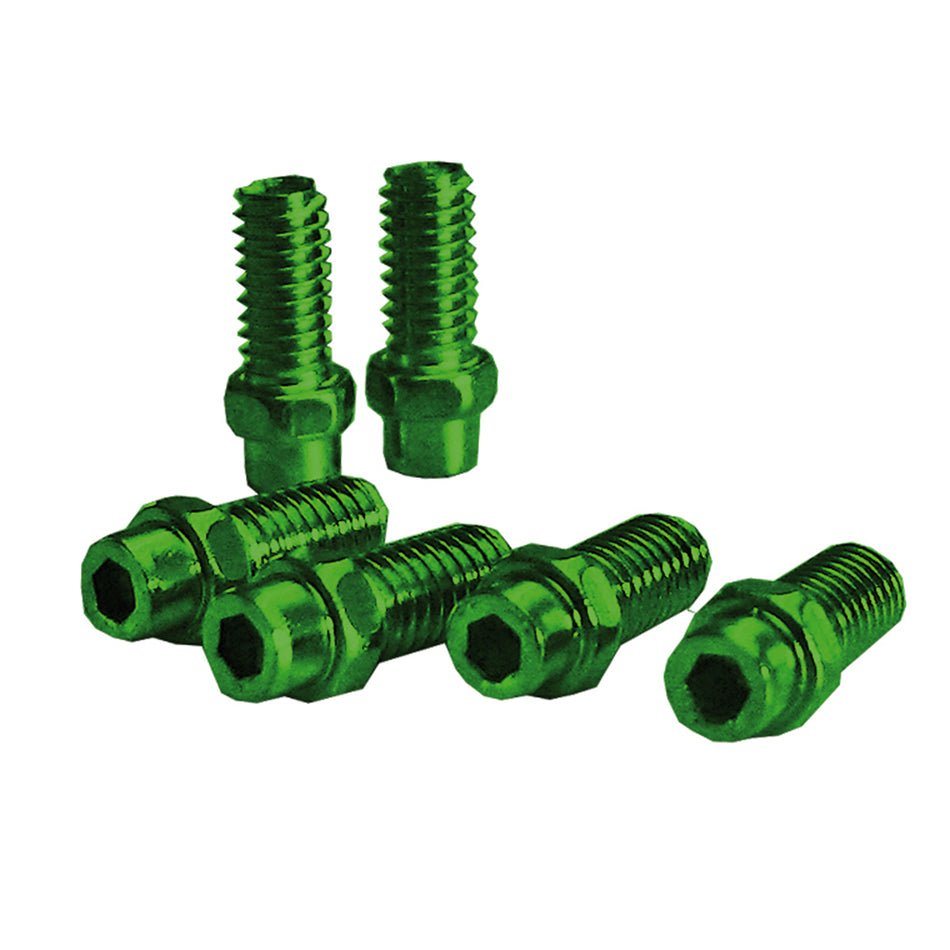 Ośki pedałów (ZESTAW) FREERIDER 8mm z aluminium zielone - 40 sztuk