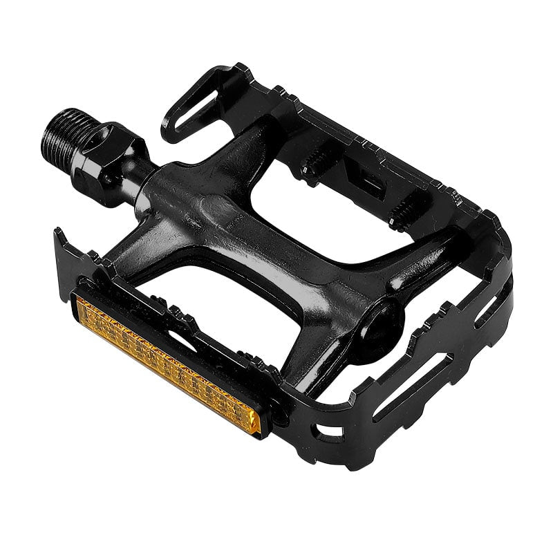Pédales VTT en Aluminium Noir/Argent - Axe sur Roulements 98x62x18mm