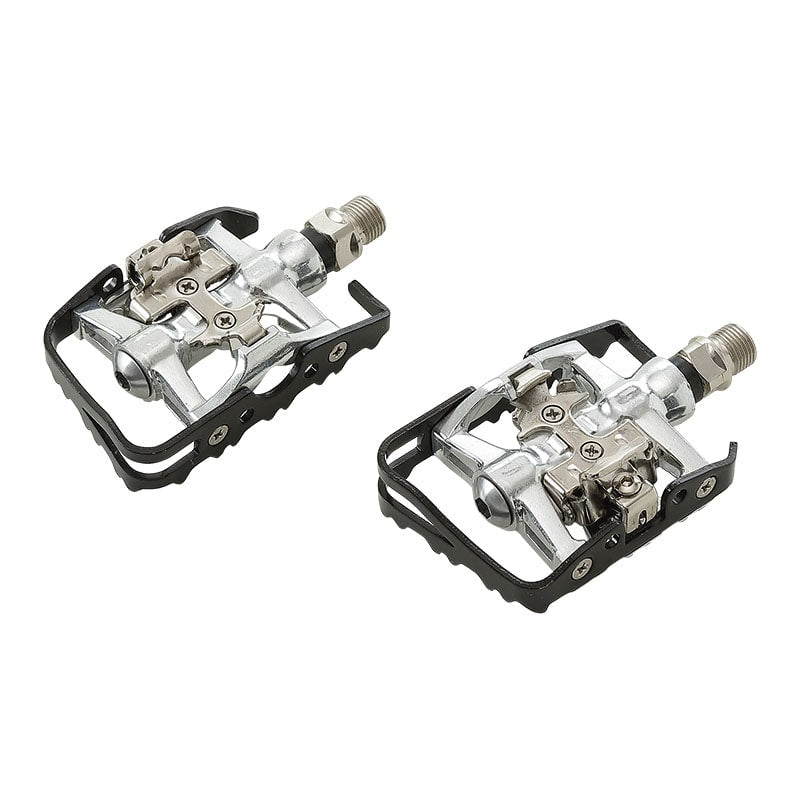 Pedały DUAL FUNCTION z czarno-srebrnego aluminium (w pudełku) 108x66x28mm