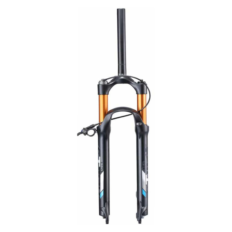Horquilla Amortiguada con Muelle 27,5" 360A MTB Barras Doradas - Disco - Negra