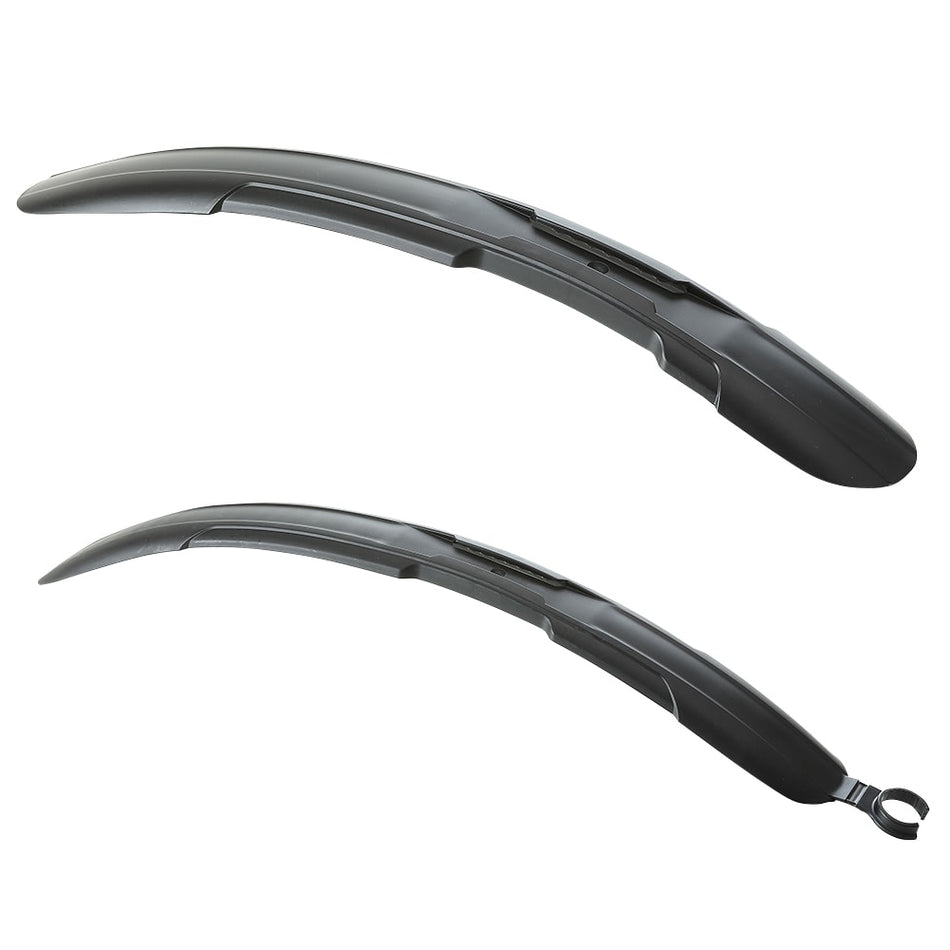 Kotflügel 26/28" MTB vorne + hinten aus schwarzem Kunststoff (Paar)