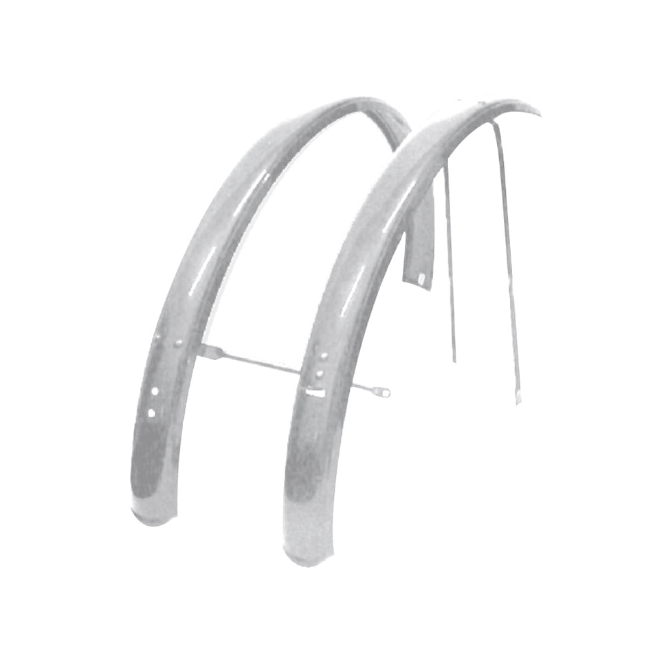 Schutzblech 24" klappbar mit verchromten Edelstahlstreben (Paar)