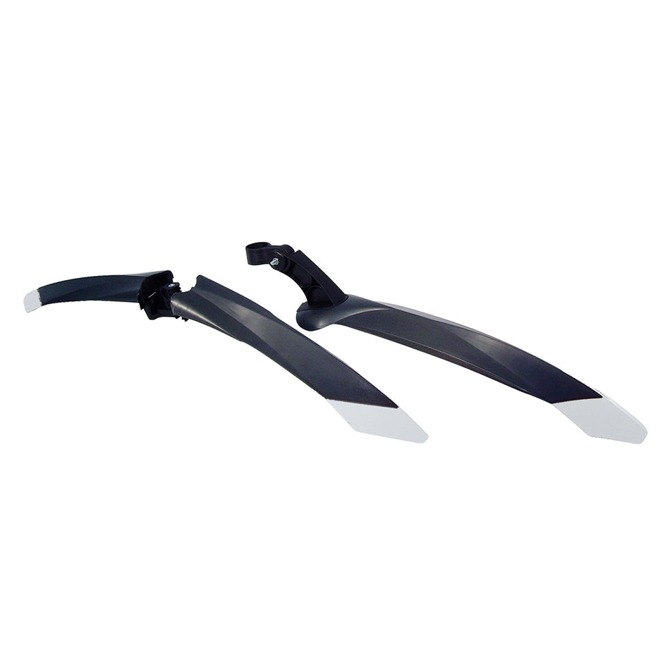 24/26" MTB ZIP Front+Rear Fender Black/Grey (Pair)