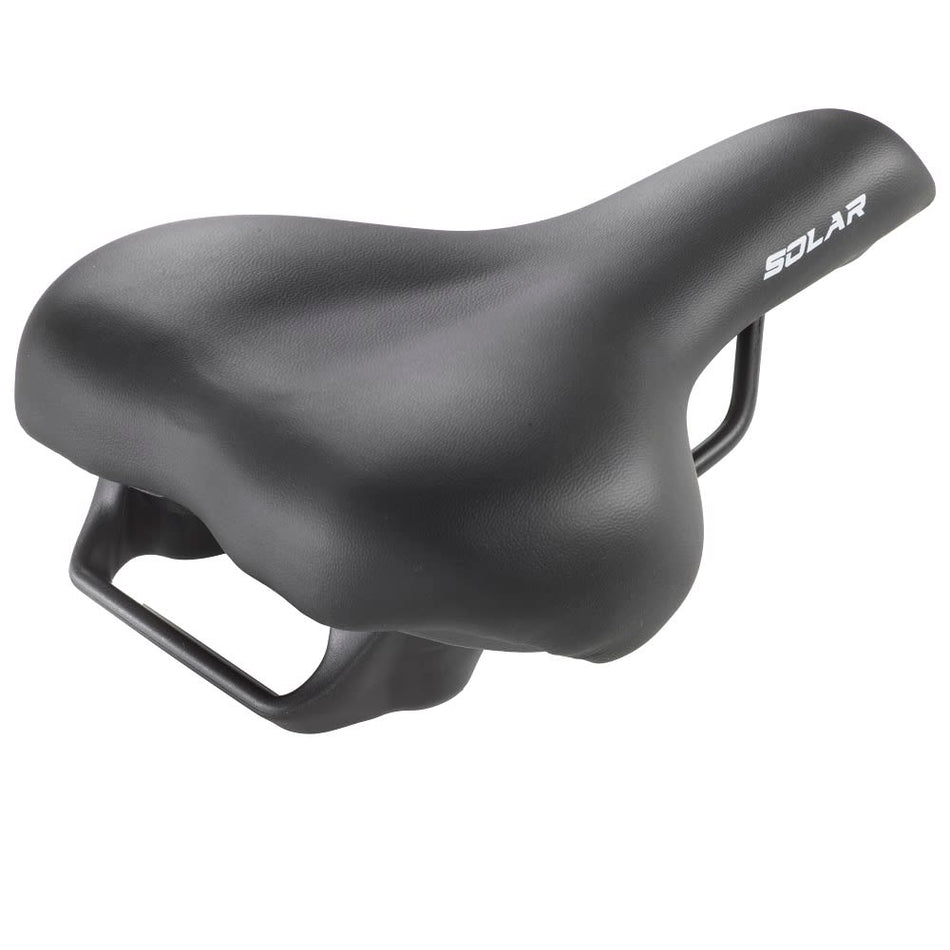 Sattel SOLAR 260x205mm für E-Bike Schwarz mit hinterem Griff