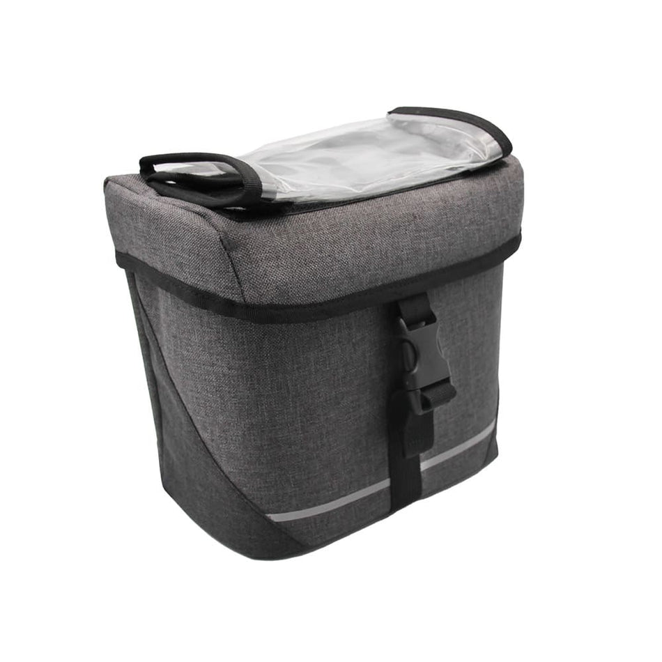 Lenkertasche 22x12x21cm Halbsteif mit Kartenhalter Grau