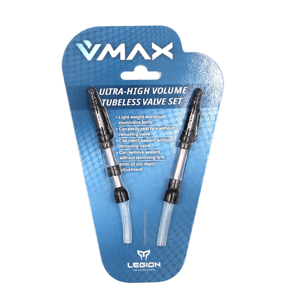 V-MAX Tubeless Valve Length: 13-21mm Aluminum (2 Pieces)