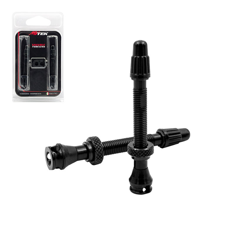 PRESTA Tubeless Valve Length: 60mm Aluminum - 3 Holes 2 Pieces
