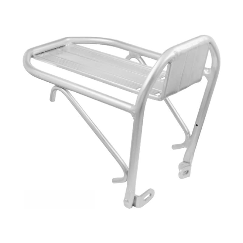 Vorderradgepäckträger CITY BIKE 24/26/28" aus silbernem Aluminium