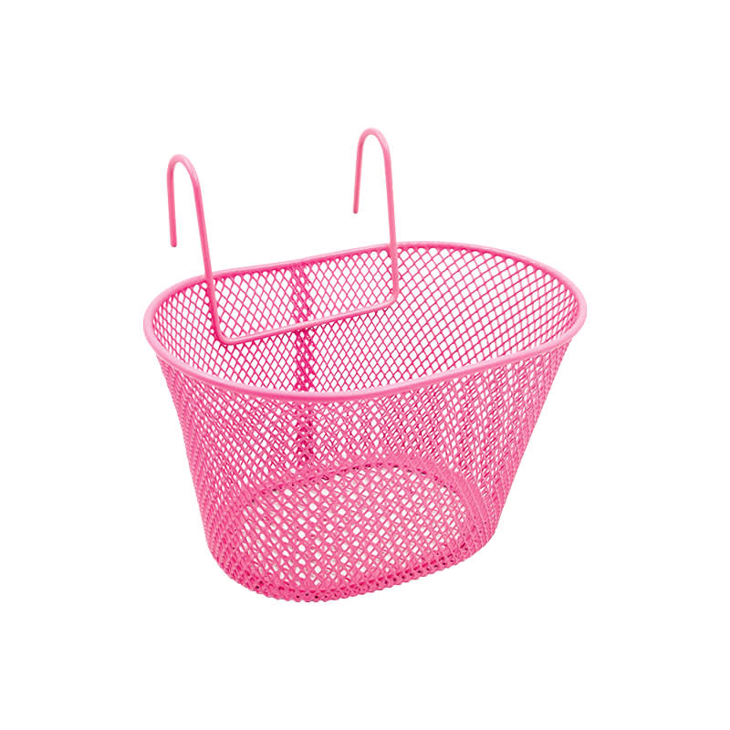 Cesta Bicicleta Junior 24x15x14cm en Acero Rosa
