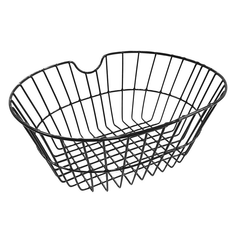 Vorderkorb Oval 31,5x18x39,5cm aus Stahl Grobmaschig Schwarz