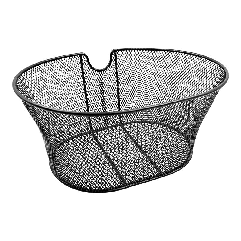 Verstärkter Vorderkorb Oval 30x18x39cm aus Stahl ohne Haken Schwarz
