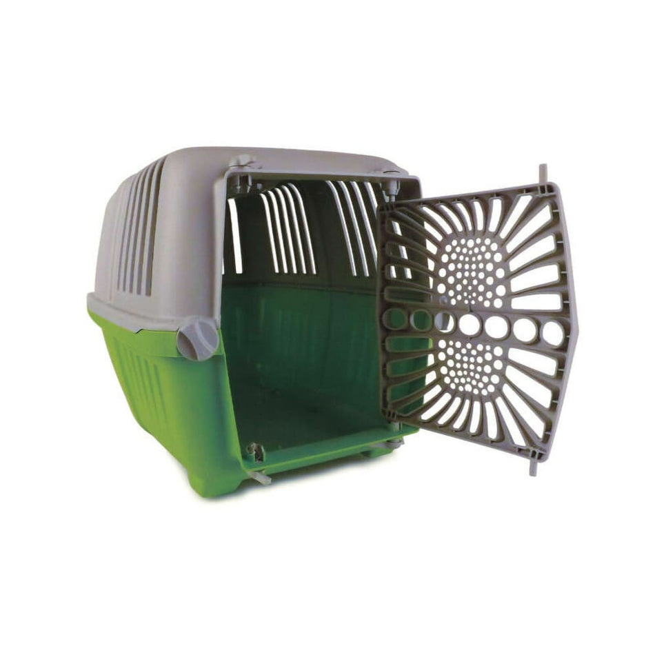 Pet Box PEGGY 47x29x33cm Quick Release - Load: 10kg Green/Grey