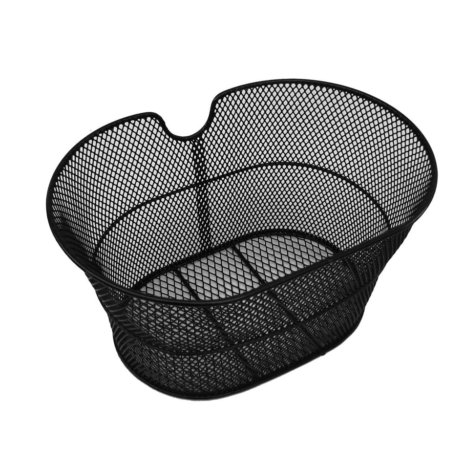 Vorderkorb Oval 29x19x35cm aus Stahl ohne Haken Schwarz