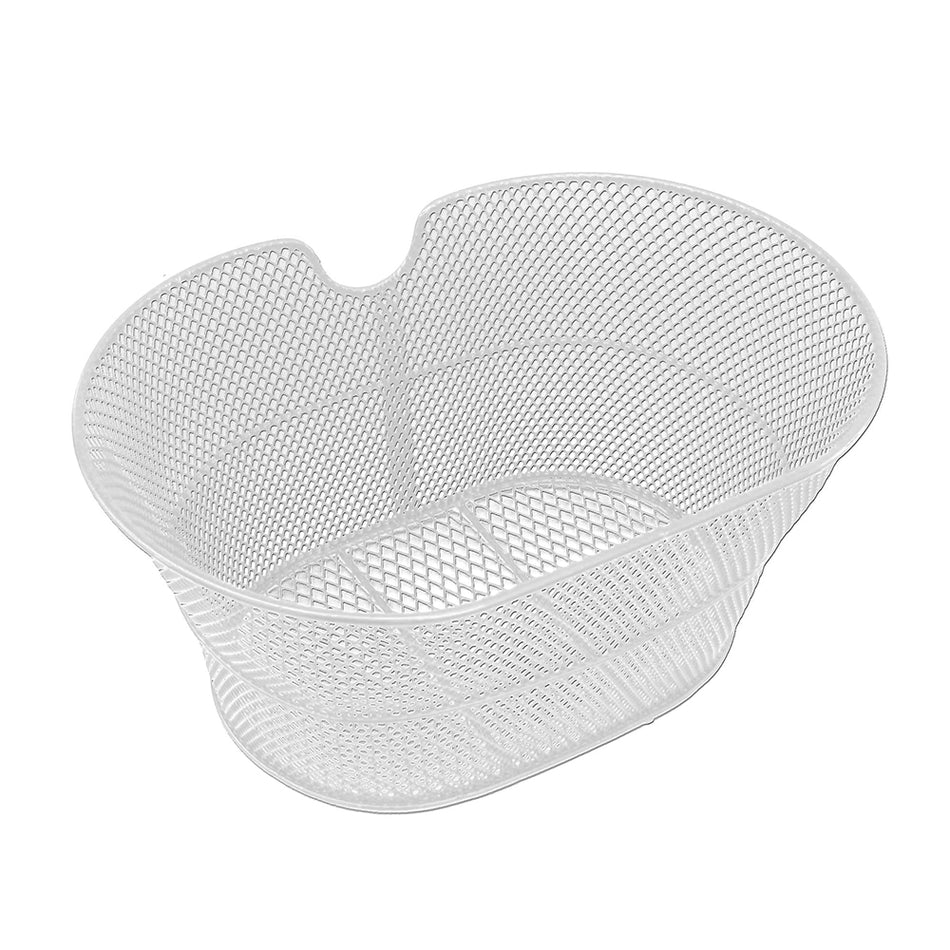 Vorderkorb Oval 29x19x35cm aus Stahl ohne Haken Weiß