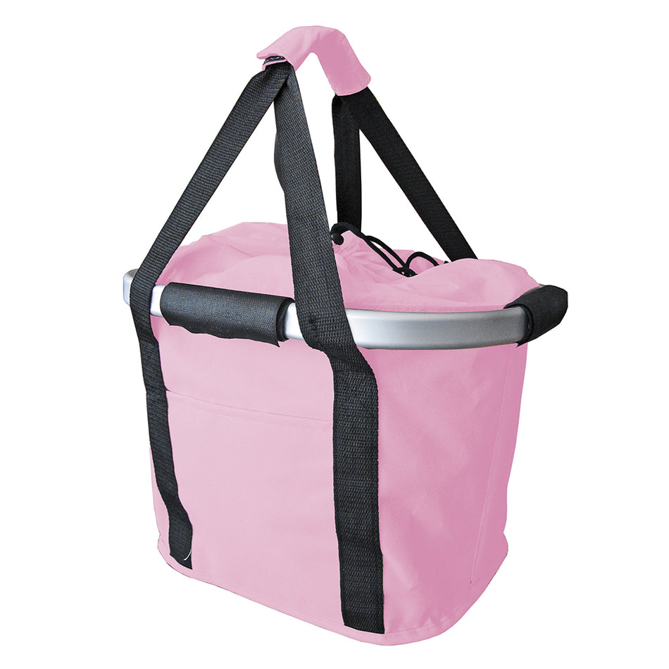 Vorderkorb aus Stoff Rosa mit Schnellverschluss