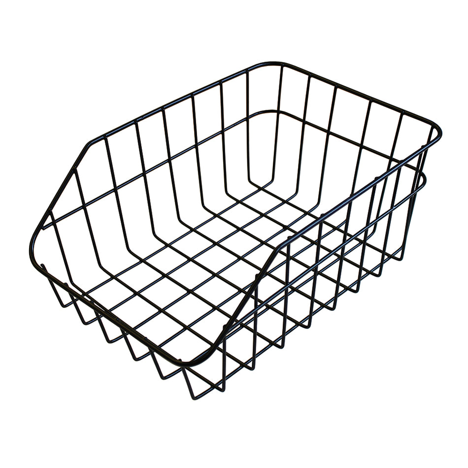 Rear Basket 40x30x23cm Rectangular in Steel Black